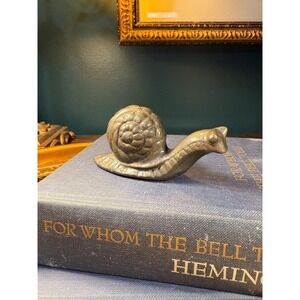 Vintage Cast Iron Snail Figurine 3.75"